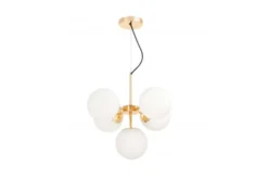 Arrediorg Lampadario a sospensione a sfera 5 luci oro caldo STELVIO W5