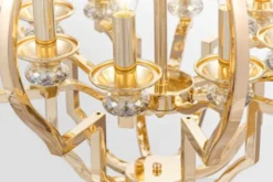 Arrediorg Lampadario a sospensione classico vintage CESARO W8 Oro