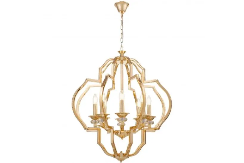 Arrediorg Lampadario a sospensione classico vintage CESARO W8 Oro