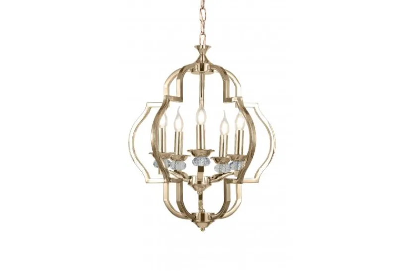 Arrediorg Lampadario a sospensione classico vintage CESARO W5 Oro