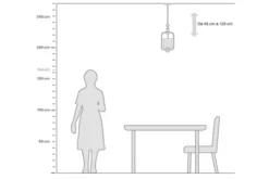 Arrediorg Lampadario a sospensione classico in metallo cromato e vetro ATLANTA W1