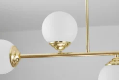 Arrediorg Lampadario a sospensione con asta dorata FINO W4