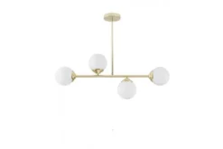 Arrediorg Lampadario a sospensione con asta dorata FINO W4