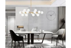 Arrediorg Lampadario a sospensione di design moderno 16 luci a sfere in vetro PETRICA W16 Ottone