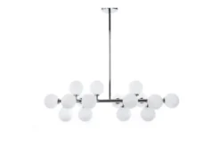 Arrediorg Lampadario a sospensione di design moderno 16 luci a sfere in vetro PETRICA W16 Cromo