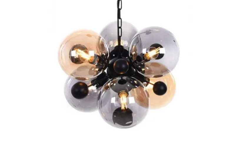 Arrediorg Lampadario a sospensione di design moderno 6 luci a sfere in vetro AFRODIS W6