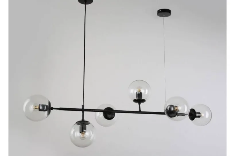 Arrediorg Lampadario a sospensione di design moderno a 6 sfere in vetro CEREDO W6