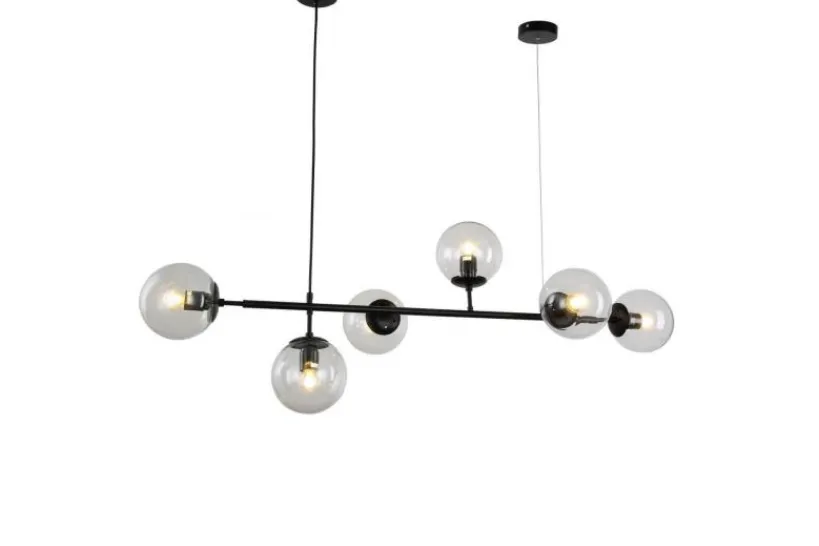 Arrediorg Lampadario a sospensione di design moderno a 6 sfere in vetro CEREDO W6