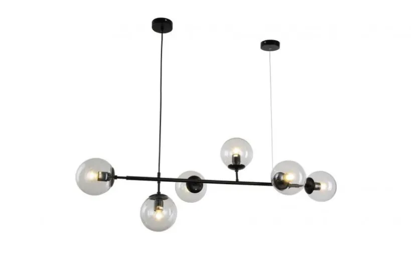 Arrediorg Lampadario a sospensione di design moderno a 6 sfere in vetro CEREDO W6