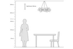 Arrediorg Lampadario a sospensione di design moderno 25 luci a sfere in vetro MARSIADA W25 Ottone