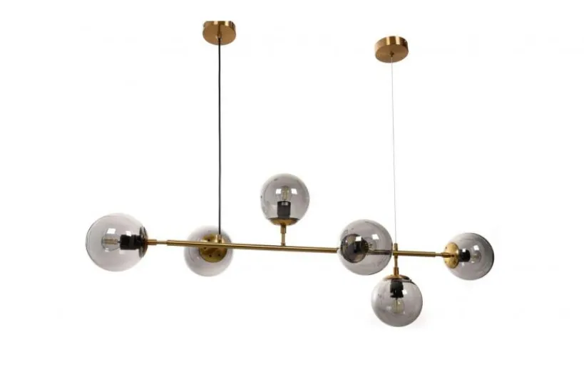 Arrediorg Lampadario a sospensione di design moderno a 6 sfere in vetro CEREDO W6