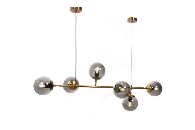 Arrediorg Lampadario a sospensione di design moderno a 6 sfere in vetro CEREDO W6