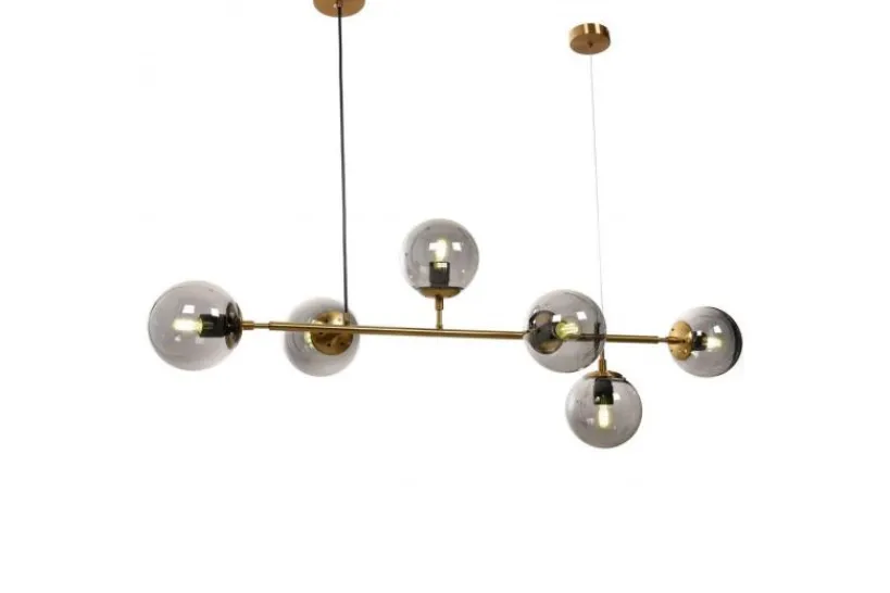 Arrediorg Lampadario a sospensione di design moderno a 6 sfere in vetro CEREDO W6