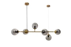 Arrediorg Lampadario a sospensione di design moderno a 6 sfere in vetro CEREDO W6