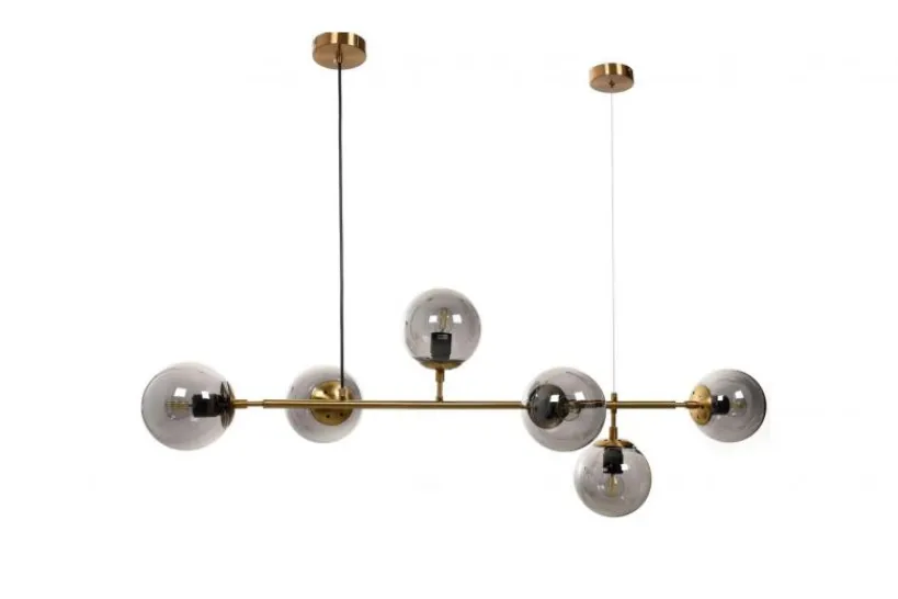 Arrediorg Lampadario a sospensione di design moderno a 6 sfere in vetro CEREDO W6