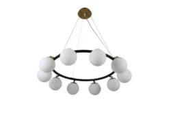 Arrediorg Lampadario a sospensione di design moderno MODICA W10 Ottone
