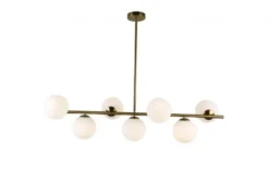 Arrediorg Lampadario a sospensione di design moderno FREDICA W7 Ottone