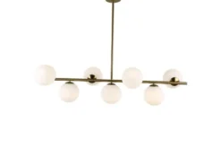 Arrediorg Lampadario a sospensione di design moderno FREDICA W7 Ottone