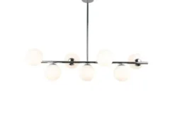 Arrediorg Lampadario a sospensione di design moderno FREDICA W7 Cromo