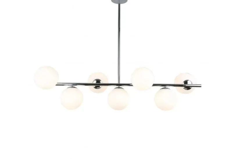 Arrediorg Lampadario a sospensione di design moderno FREDICA W7 Cromo