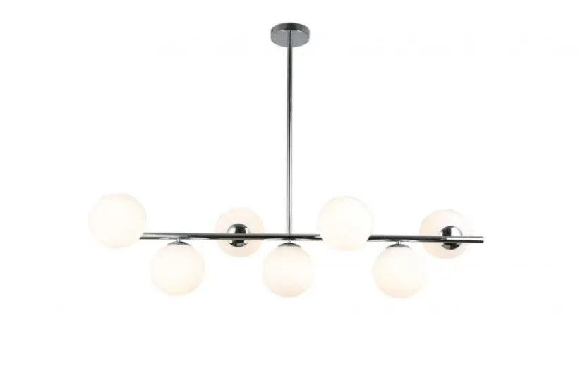 Arrediorg Lampadario a sospensione di design moderno FREDICA W7 Cromo