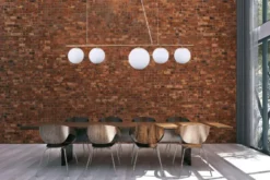 Arrediorg Lampadario a sospensione di design moderno BARISTICA W5 Ottone