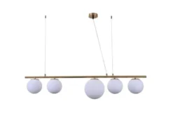 Arrediorg Lampadario a sospensione di design moderno BARISTICA W5 Ottone