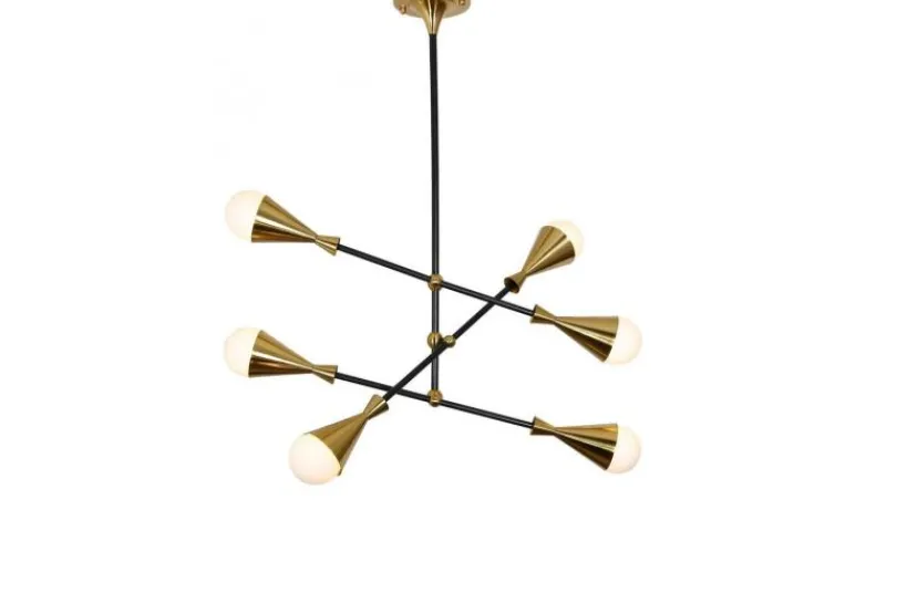 Arrediorg Lampadario a sospensione di design moderno VALPINA W6 Ottone
