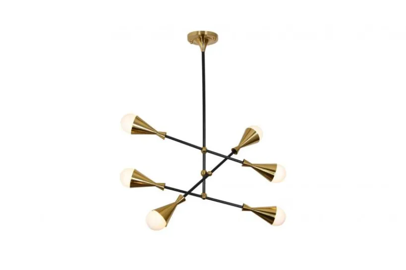 Arrediorg Lampadario a sospensione di design moderno VALPINA W6 Ottone