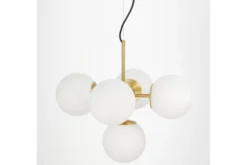 Arrediorg Lampadario a sospensione di design moderno 5 luci a sfere STELVIO W5
