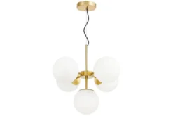 Arrediorg Lampadario a sospensione di design moderno 5 luci a sfere STELVIO W5