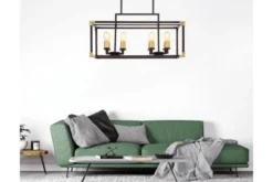 Arrediorg Lampadario a sospensione di metallo in colore con ottone WALDORF W8