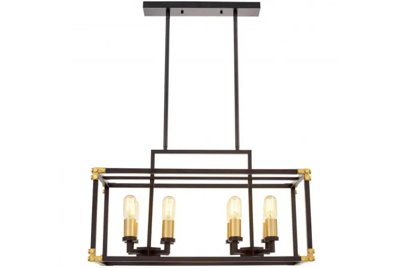 Arrediorg Lampadario a sospensione di metallo in colore con ottone WALDORF W8