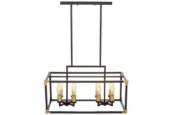 Arrediorg Lampadario a sospensione di metallo in colore con ottone WALDORF W8