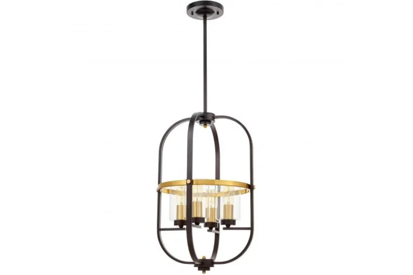 Arrediorg Lampadario a sospensione di metallo in colore con ottone MONTEREY W4