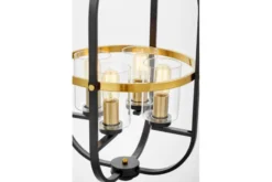 Arrediorg Lampadario a sospensione di metallo in colore con ottone MONTEREY W4