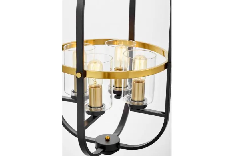 Arrediorg Lampadario a sospensione di metallo in colore con ottone MONTEREY W4