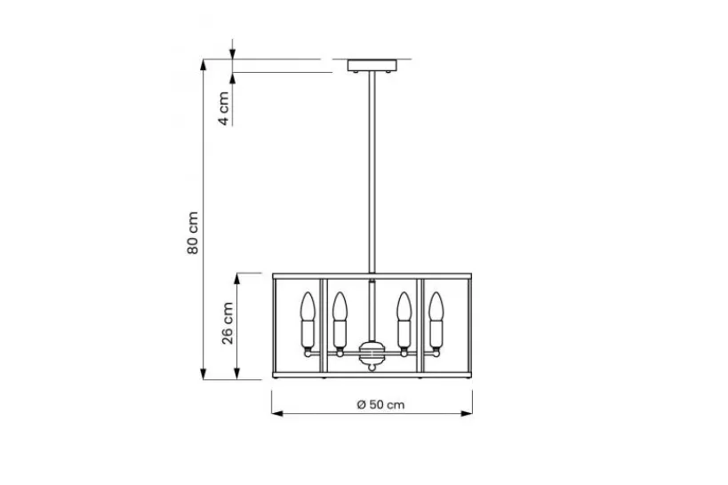 Arrediorg Lampadario a sospensione esagonale di metallo in colore con ottone LORTON W6