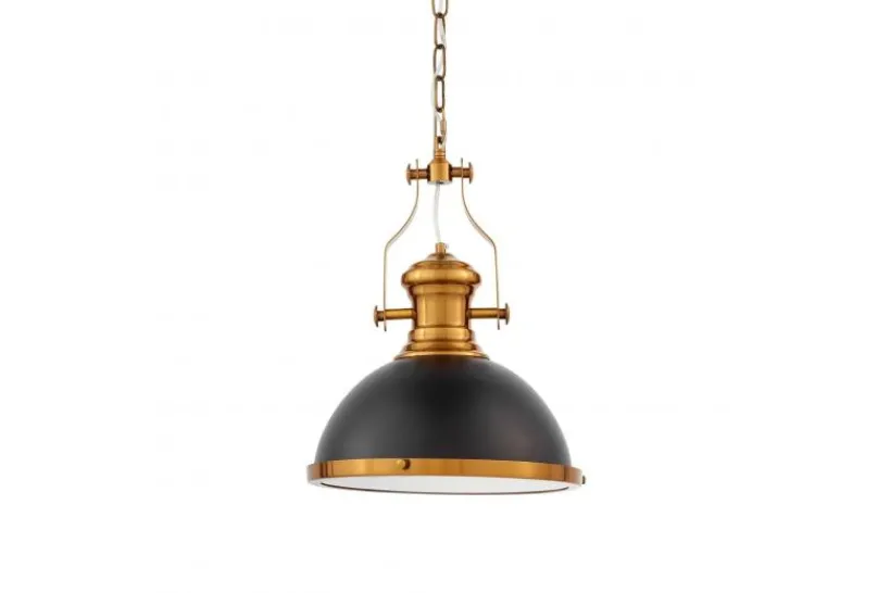 Arrediorg Lampadario a sospensione in stile industriale ETTORE e Ottone