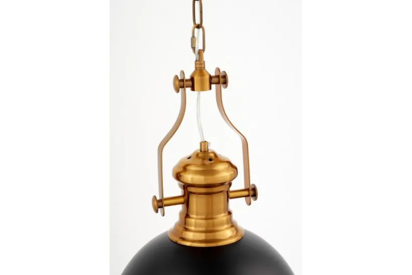 Arrediorg Lampadario a sospensione in stile industriale ETTORE e Ottone