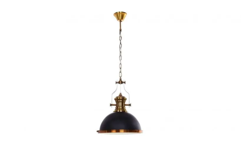 Arrediorg Lampadario a sospensione in stile industriale ETTORE e Ottone