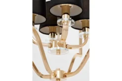 Arrediorg Lampadario a sospensione moderno nero e dorato ORLANDO W4