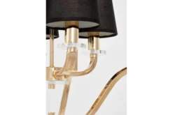 Arrediorg Lampadario a sospensione moderno nero e dorato ORLANDO W4