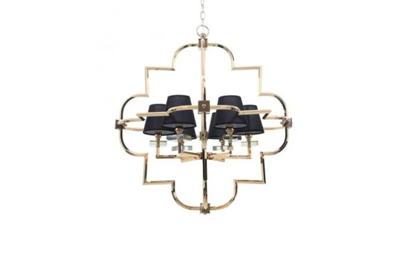 Arrediorg Lampadario a sospensione moderno in metallo colore oro con paralume BALTIMORE W6