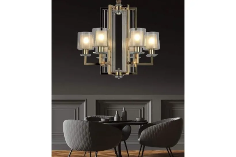 Arrediorg Lampadario a sospensione moderno di metallo colore MANHATTAN