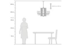 Arrediorg Lampadario a sospensione moderno di metallo colore MANHATTAN W8