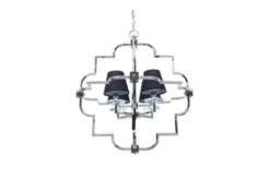 Arrediorg Lampadario a sospensione moderno in metallo cromato con paralume BALTIMORE W4