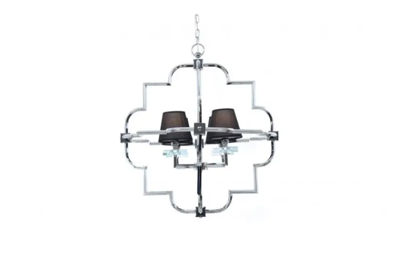 Arrediorg Lampadario a sospensione moderno in metallo cromato con paralume BALTIMORE W4