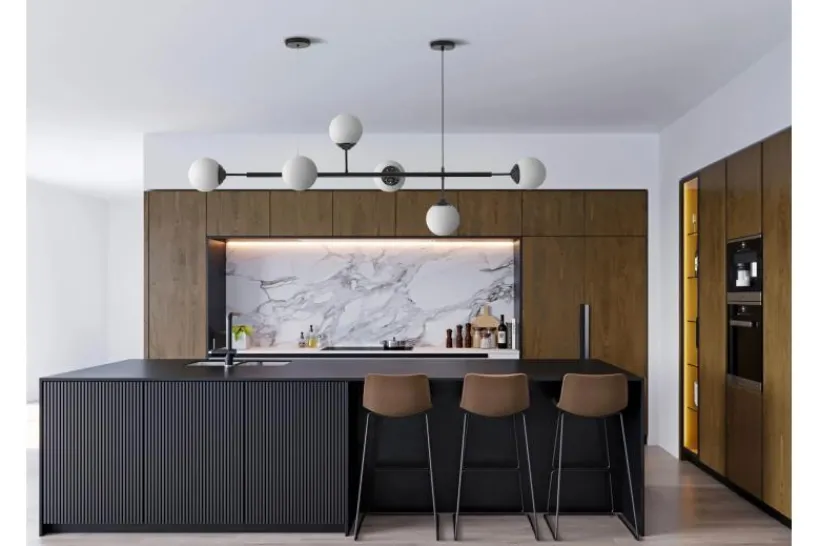 Arrediorg Lampadario a sospensione 2 attacchi a soffitto 6 sfere FINO W6