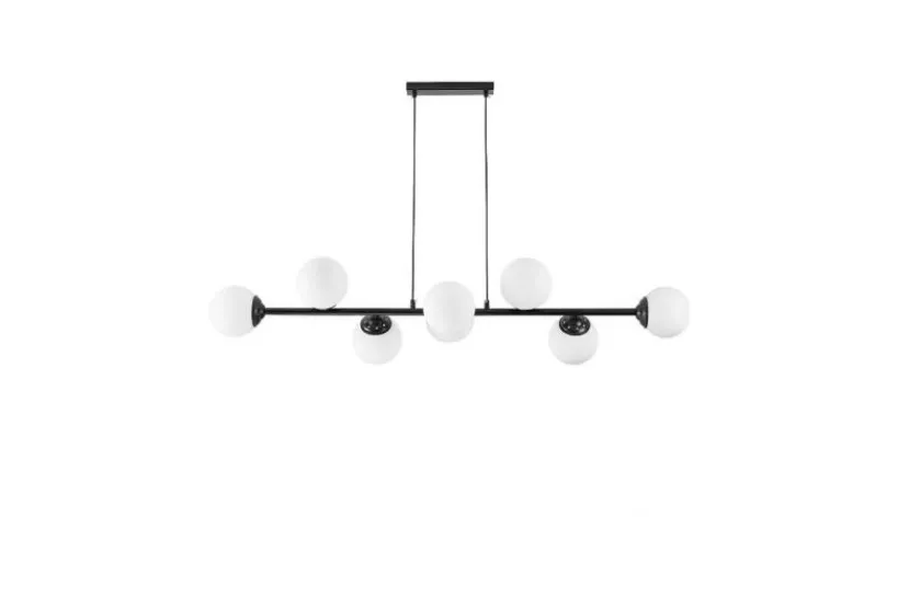 Arrediorg Lampadario a sospensione 8 sfere con piastra rettangolare a soffitto FINO W8